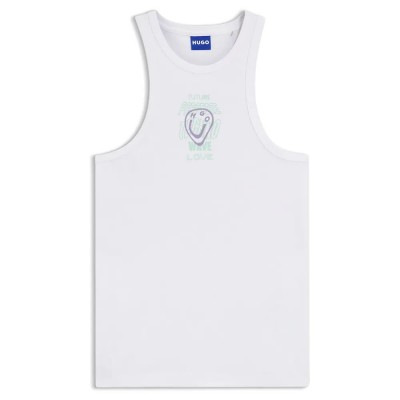 тениска,мъжки,тениски,дамски,тениски,hugo,dimartini,10279036,blue,sleeveless,t,shirt,white,(white)