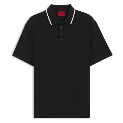 дамски,блузи,с,яка,мъжки,блузи,с,яка,hugo,dunik,short,sleeve,polo,black,(black)