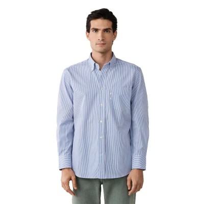 риза,с,дълъг,ръкав,дамски,ризи,мъжки,ризи,façonnable,candy,stripe,pop,long,sleeve,shirt,blue,(scout,blue)