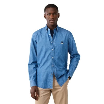 риза,с,дълъг,ръкав,дамски,ризи,мъжки,ризи,façonnable,chamb,birdie,long,sleeve,shirt,blue,(scout,blue)