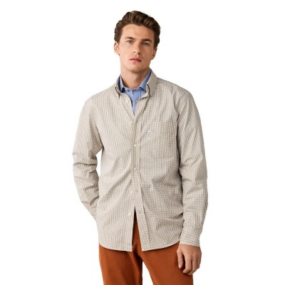риза,с,дълъг,ръкав,дамски,ризи,мъжки,ризи,façonnable,gingh,pop,long,sleeve,shirt,beige,(grain,beige)