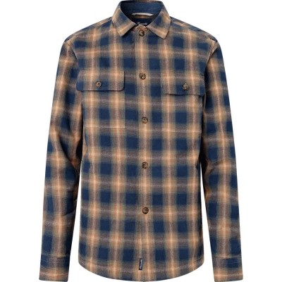 мъжки,якета,дамски,якета,и,палта,façonnable,glen,paded,overshirt,blue,(toffee,brown)