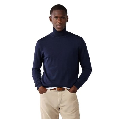 блуза,мъжки,пуловери,дамски,пуловери,façonnable,merino,high,neck,sweater,blue,(naval,blue)