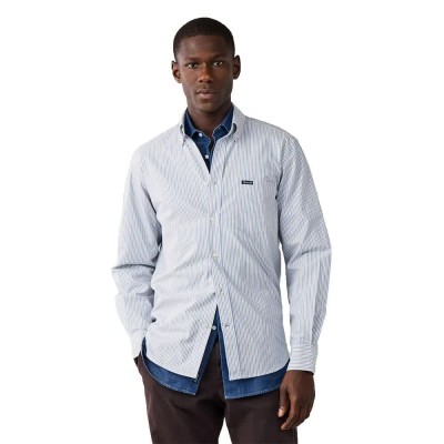 риза,с,дълъг,ръкав,дамски,ризи,мъжки,ризи,façonnable,stripe,ppoint,long,sleeve,shirt,blue,(reed,beige)