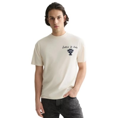 тениска,мъжки,тениски,дамски,тениски,scotch,&,soda,183366,short,sleeve,t,shirt,beige,(eggnog)