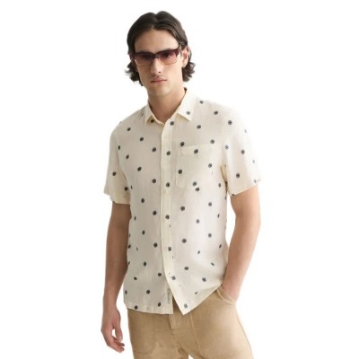 риза,с,къс,ръкав,дамски,ризи,мъжки,ризи,scotch,&,soda,183574,regular,fit,short,sleeve,shirt,white,(tiles,stars,eggnog)