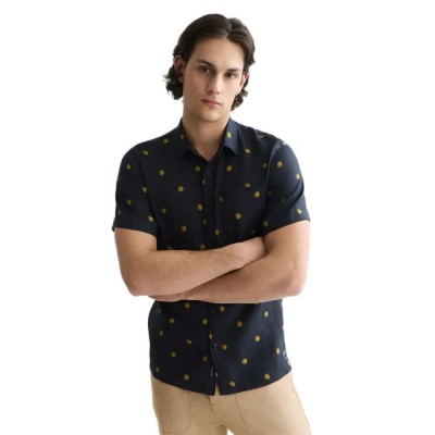риза,с,къс,ръкав,дамски,ризи,мъжки,ризи,scotch,&,soda,183574,regular,fit,short,sleeve,shirt,black,(tiles,stars,gold,flake)