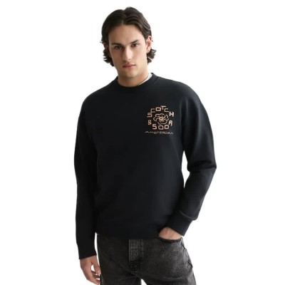 блуза,мъжки,пуловери,scotch,&,soda,183596,sweatshirt,black,(meteorite)