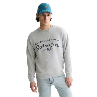 блуза,мъжки,пуловери,scotch,&,soda,183597,sweatshirt,grey,(grey,melange)