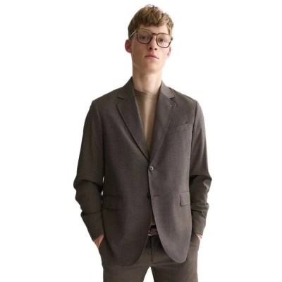 сако,мъжки,сака,scotch,&,soda,183670,blazer,brown,grey,(dijon,check)