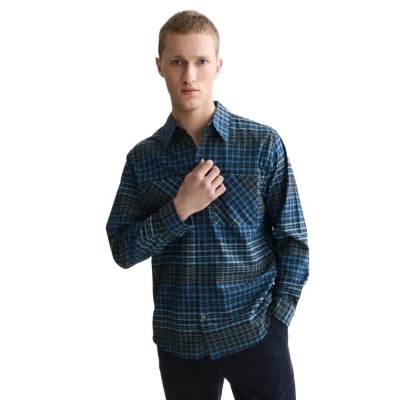 карирана,риза,дамски,ризи,мъжки,ризи,scotch,&,soda,183713,long,sleeve,shirt,blue,(meteorite,check)