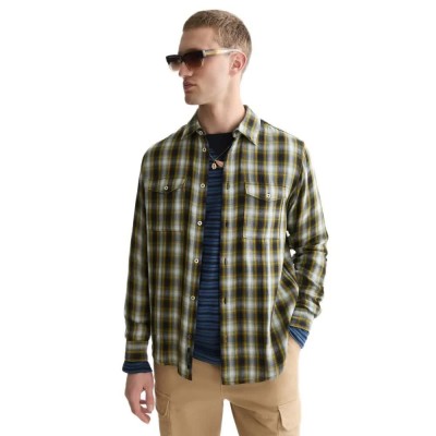 карирана,риза,дамски,ризи,мъжки,ризи,scotch,&,soda,183714,long,sleeve,shirt,green,(meteorite,check)