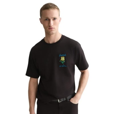 тениска,мъжки,тениски,дамски,тениски,scotch,&,soda,183732,short,sleeve,t,shirt,black,(meteorite)