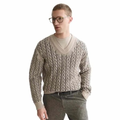 блуза,мъжки,пуловери,дамски,пуловери,scotch,&,soda,183772,v,neck,sweater,beige,(pure,cashmere,melange)