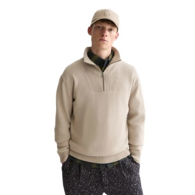 блуза,мъжки,пуловери,дамски,пуловери,scotch,&,soda,183774,half,zip,sweater,beige,(pure,cashmere)