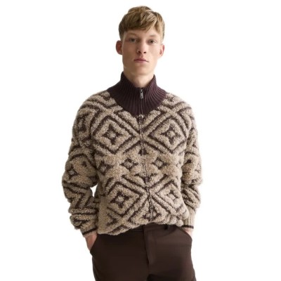 блуза,мъжки,пуловери,дамски,пуловери,scotch,&,soda,184329,full,zip,sweater,brown,(walnut)