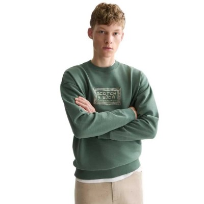 блуза,мъжки,пуловери,scotch,&,soda,184568,sweatshirt,green,(dark,forest)