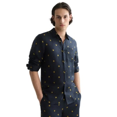 риза,с,дълъг,ръкав,дамски,ризи,мъжки,ризи,scotch,&,soda,184689,long,sleeve,shirt,blue,(tiles,stars,gold,flake)