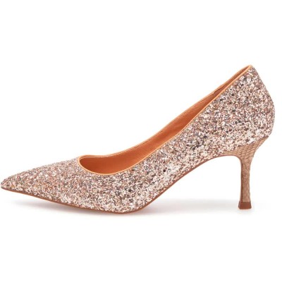обувки,дамски,обувки,woden,laura,glitter,heel,shoes,golden,(multi)