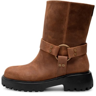 обувки,дамски,боти,мъжки,боти,woden,posey,biker,l,boots,brown,(cacao)