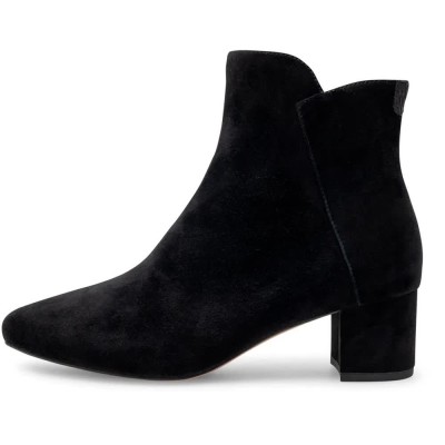дамски,боти,мъжки,боти,woden,saga,block,heel,booties,black,(black)