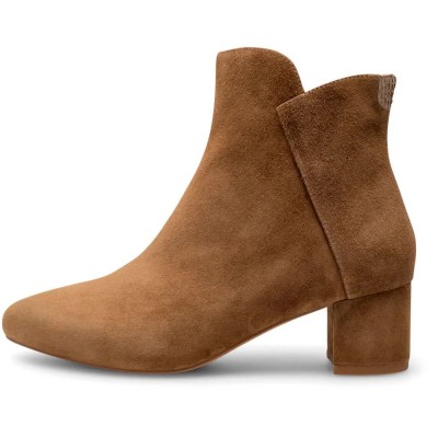 дамски,боти,мъжки,боти,woden,saga,block,heel,booties,brown,(khaki)