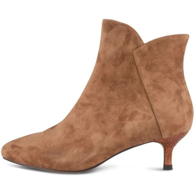 дамски,боти,мъжки,боти,woden,saga,zip,s,heel,booties,brown,(tan)
