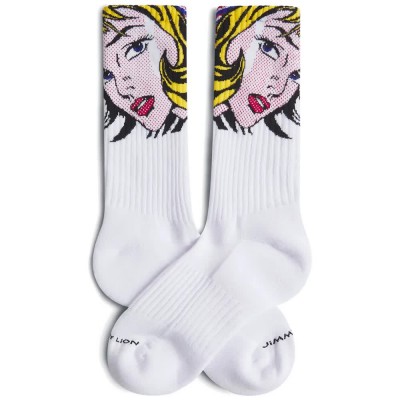 детски,чорапи,мъжки,чорапи,дамски,чорапи,jimmy,lion,athletic,roy,lichtenstein,girl,with,hair,ribbon,long,socks,white,(white)