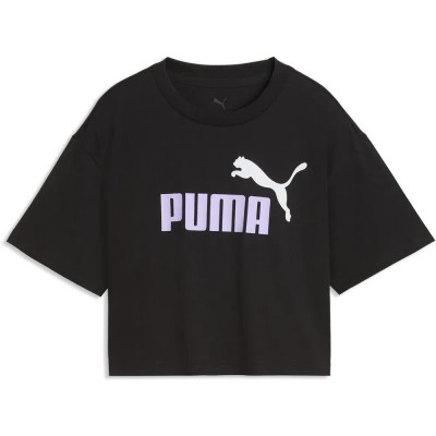 тениска,мъжки,тениски,дамски,тениски,puma,essential,2,color,nº1,logo,short,length,short,sleeve,t,shirt,black,(puma,black,light,lavender)