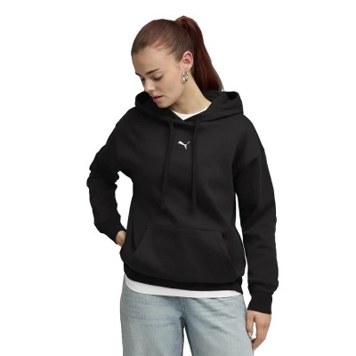 суичър,дамски,блузи,puma,essential,centered,cat,logo,relaxed,hoodie,black,(puma,black)