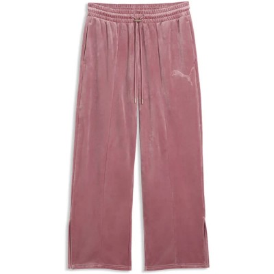 анцуг,мъжки,панталони,дамски,панталони,puma,essential,elevated,comfort,velour,straight,leg,sweat,pants,purple,(dusky,rosewood)