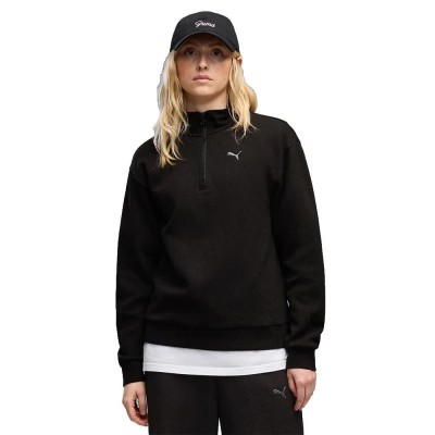 блуза,дамски,блузи,puma,essential,elevated,standard,half,zip,sweatshirt,black,(puma,black)