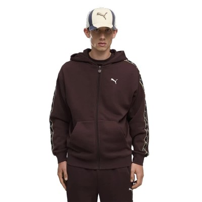 блуза,мъжки,пуловери,puma,essential,elevated,tape,relaxed,full,zip,sweatshirt,brown,(chocolate,fondue)