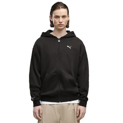блуза,мъжки,пуловери,puma,essential,elevated,tape,relaxed,full,zip,sweatshirt,black,(puma,black)