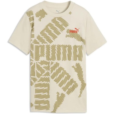 тениска,мъжки,тениски,дамски,тениски,puma,essential,logo,lab,brand,short,sleeve,t,shirt,beige,(alpine,snow)