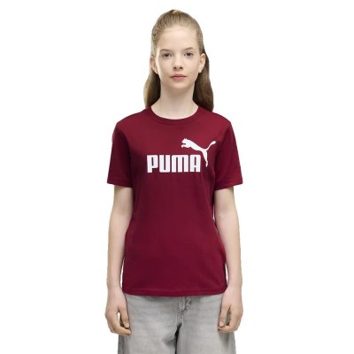 тениска,мъжки,тениски,дамски,тениски,puma,essential,nº1,logo,short,sleeve,t,shirt,red,(garnet,glow)