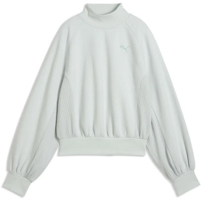 блуза,дамски,блузи,puma,her,relaxed,mock,neck,sweatshirt,green,(créme,de,mint)