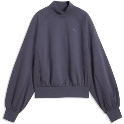блуза,дамски,блузи,puma,her,relaxed,mock,neck,sweatshirt,grey,(inky,depths)