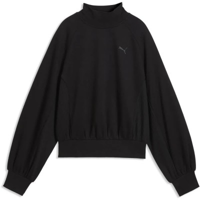блуза,дамски,блузи,puma,her,relaxed,mock,neck,sweatshirt,black,(puma,black)