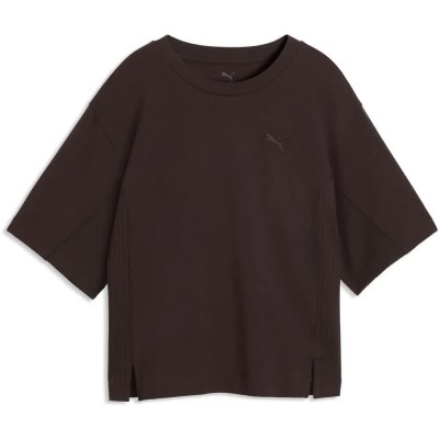 тениска,мъжки,тениски,дамски,тениски,puma,her,relaxed,short,sleeve,t,shirt,brown,(chocolate,fondue)
