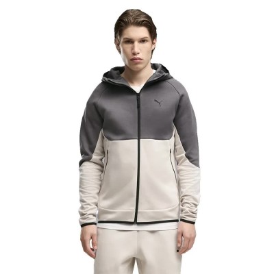 блуза,мъжки,пуловери,puma,tech,slim,elevated,full,zip,sweatshirt,grey,(silver,fog)