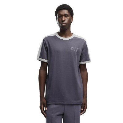 тениска,мъжки,тениски,дамски,тениски,puma,t7,love,of,the,cat,ringer,short,sleeve,t,shirt,grey,(inky,depths,créme,de,mint)