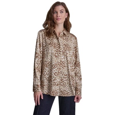 дамски,блузи,dkny,dw3500061,long,sleeve,blouse,brown,(disguise,woodsmoke)