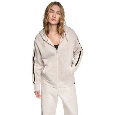 блуза,дамски,блузи,dkny,dw4000348,full,zip,sweatshirt,beige,(cortdo,heather,beige)