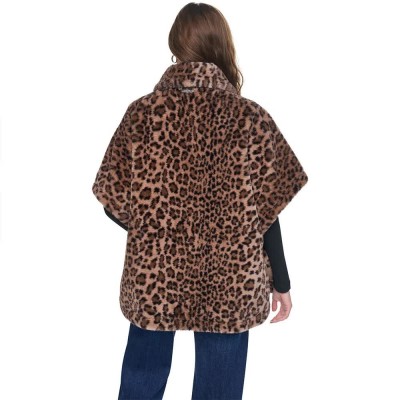 дамски,плетени,дрехи,dkny,dw4000351,poncho,brown,(leopard,woodsmoke,brown)