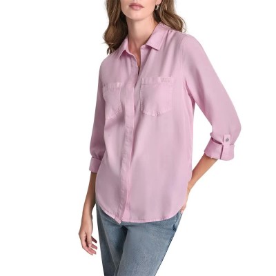 риза,с,дълъг,ръкав,дамски,ризи,мъжки,ризи,dkny,dw5900201,long,sleeve,shirt,pink,(pink,lavender)