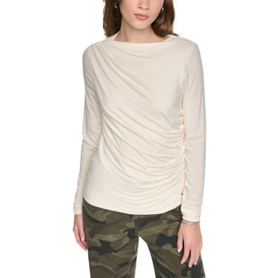 фланелка,с,дълъг,ръкав,дамски,топове,dkny,dw5900325,long,sleeve,top,beige,(eggnog,beige)