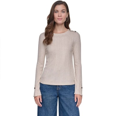 фланелка,с,дълъг,ръкав,дамски,топове,dkny,dw5900326,long,sleeve,top,beige,(pebble,beige)