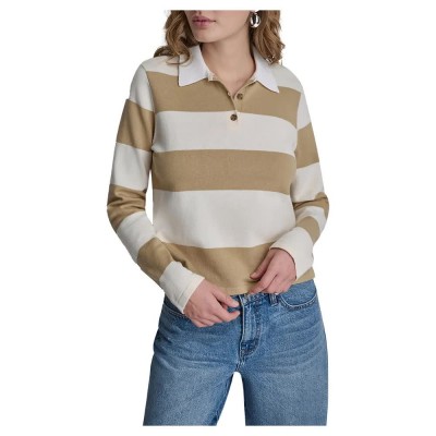 дамски,блузи,с,яка,мъжки,блузи,с,яка,dkny,dw7000681,long,sleeve,polo,beige,(travertine,eggnog)