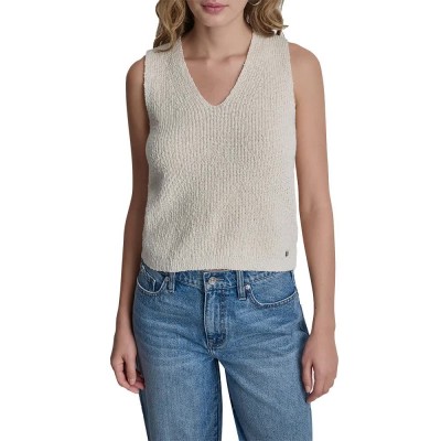 потник,дамски,топове,dkny,dw7000684,sleeveless,top,beige,white,(eggnog,white)